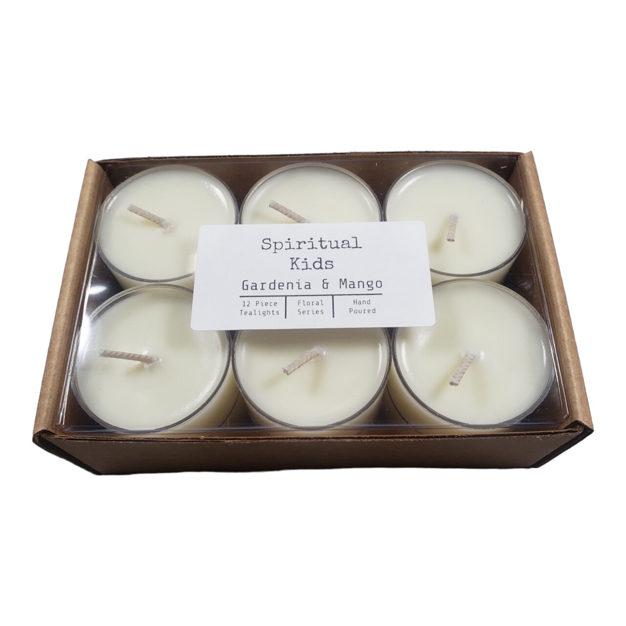 Gardenia & Mango Soy Wax Tealights 12 Count Hand Poured with Fragrant/Essential Oils | Christmas Gift | Wedding Favors | Floral Fruit Scented |